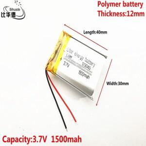 좋은 Qulity 3.7V 1500mAH 123040 폴리머 리튬 이온/장난감  보조베터리  GPS mp3 mp4  휴대 휴대폰  스피
