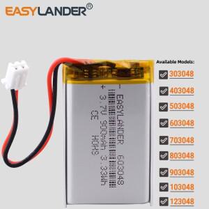 JST2.54mm 2Pin 3.7V 900mAh 603048 리튬 폴리머 LiPo 배터리