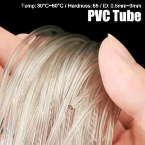 투명 PVC 플라스틱 호스 하이 퀄리티 워터 튜브  찢어짐 방지 벤딩  내경 0.5mm 0.8  1 1.2 1.6 ~ 3mm  5m