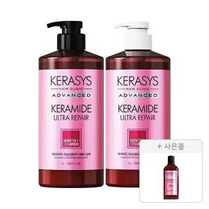 케라마이드 극손상 울트라 리페어 샴푸 1L, 1개+트리트먼트 1L, 1개+증정(극손상 울트라 샴푸 180ml, 1개)