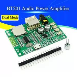 BT201 듀얼 모드 5.0 블루투스 무손실 오디오 전력 증폭기 보드 모듈 Tf 카드 U