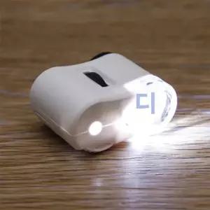 범용 클립 현미경 60X LED 보석 확대경 초점 조절 가능 포켓 (휴대폰 및 UV 조명 60X