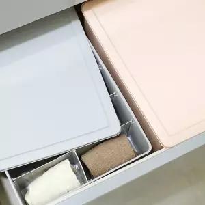 속옷 양말 정리함 뚜껑형 수납박스 칸막이 속옷정리함 브래지어수납 양말