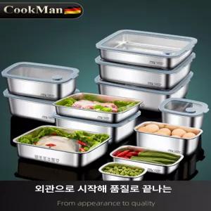 레벤호프 뉴글라스 316 스텐 무연마 인덕션 찬통 냉동 10종 밀폐 다용도 용기 반찬통