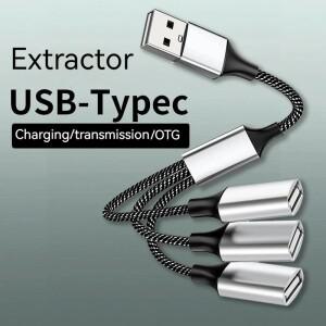 멀티 USB  C 허브 분배기 확장 4 포트 OTG 고속 데이터 전송 어댑터 PC 노트북 Macbook ipad 호환 용 휴대