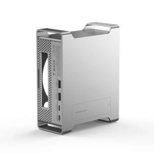 2024 맥 미니 소형 M4/M4 프로용 다기능 USB C 허브 알루미늄 스탠드 도킹 스테이션 (10Gbps NVME SSD 인클