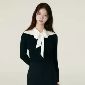 백화점 로엠 오프숄더 우븐매칭 스웨터 RMKAF49R11