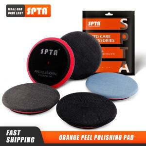 SPTA 프리미엄 데님 패드  오렌지 필 제거  백킹 플레이트  자동차 폴리셔  5 인치 (125mm)  단일