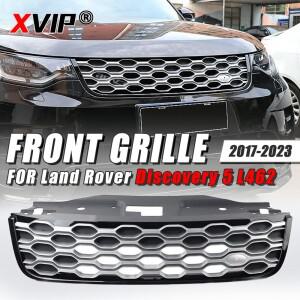 XVIP 앞 범퍼 그릴 벌집 스타일 메쉬 벤트 교체 부품 랜드 로버 디스커버리 5 L462 2017-2023 용 자동차 액