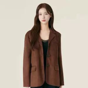 백화점 로엠 테일러드 페이크레더 자켓 RMJKF4TR21