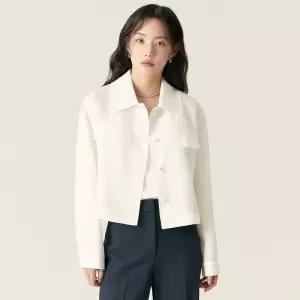 백화점 로엠 조직감 셔츠형 자켓 RMJKF24R14