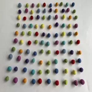 하이디페더 수제 펠트 볼 - 크기 선택 및 혼합(1cm 밝기)