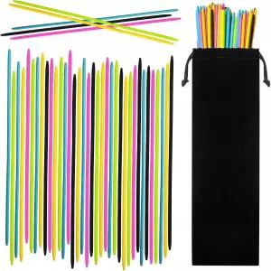 CODOHI 90PCS 대나무 픽업 스틱 클래식 게임 7.5인치 롱 재미있는 가족 - 향수를 불러일으키는