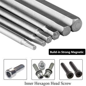 8pcs 100mm 육각 머리 알렌 렌치 드릴 날 비트 기리세트 SAE미터식 전기 스크루 드라이버 소켓 전동공구 부