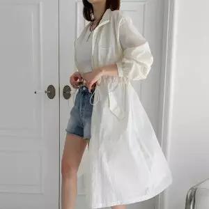 [하프클럽/삐까삐까]에버 스트링 바람막이 긴팔 롱 집업 점퍼 빅사이즈 얇은 아노락 한여름까지 레이어드
