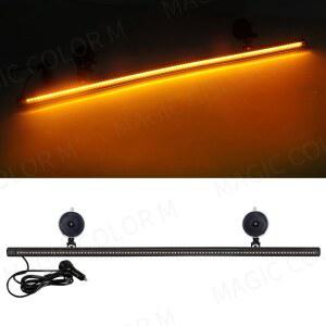 96 LED 3030 구슬 앞 유리 비상 깜박이 램프 자동차 스트로브 바 교통 신호 자동 지붕 상단 경고등 12V