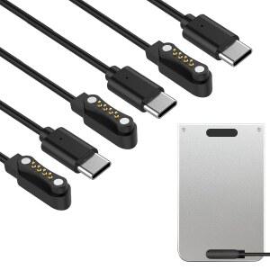 [미국배송] 에르모겐 3팩 USB-C 충전 케이블 PLAUD 노트 프로 AI /노트 음성 녹음기 휴대용 마그네틱 충전기 녹음기용 1M 타입-C 이상적인 교체 케이블 포함