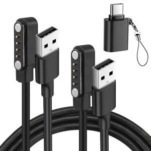 [미국배송] TEDUBAX 2팩 USB 및 USB-C 충전기 PLAUD 노트 AI /NOTE PRO 음성 녹음기 교체 충전 케이블 타입 C 3.3FT TO 어댑터 포함