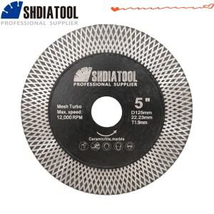 SHDIATOOL-다이아몬드 블레이드 커팅 및 그라인딩 디스크 양면 125mm 5 인치 도자기 타일 스톤 앵글 조각