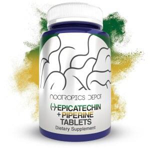 누트로픽 디포 에피카테킨 정제 | 200mg (-)-에피카테킨 + 6mg 피페린 생체이용률 녹차 추출물 근육량, 심혈관 및 에너지 30개