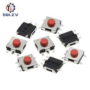 SMD 스위치 5핀 터치 마이크로 푸시 버튼 6x6x3.1MM 레드 택트