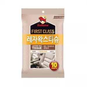 자동차 레자 대시보드 광택 보호 티슈 10매 왁스 가죽 클리너 차량용