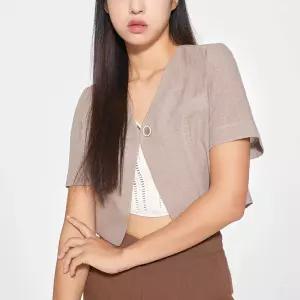 [미쏘][미쏘] 브이넥 크롭 반팔 자켓 (MIWJKD711G-T)