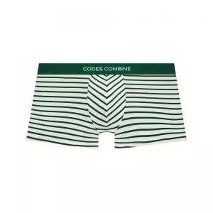 CODES COMBINE INNERWEAR 세일러 스트라이프 골지 드로즈_그린