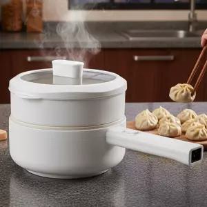 찜기 짐머만994 전기냄비 세라믹 멀티쿠커 라면포트 2단 2.2L [mFM88E8]