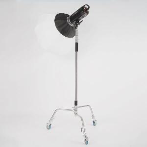 3pcs C-스탠드 회전 캐스터 휠세트  용 22mM 직경 세기 접이식 라이트 삼각대 매직 레그