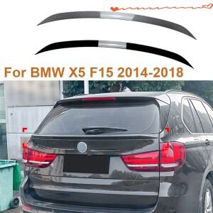 BMW X5 F15 2014-2018 리어 상단 트렁크 루프 스포일러 윙 플랩 립 글로시 블랙 테일 개조