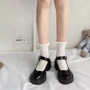 [라일리] Rly 발편한 신발 버클 여성 통굽 로퍼 광택 구두 49600930)