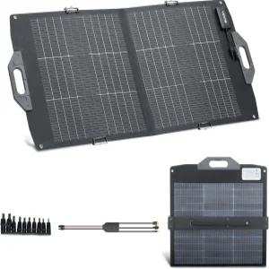 VEVOR 100W 양면 태양광 패널 16BB N형 접이식 단결정 충전기 24 효율 MC4 출력으로 휴대 가능 USB-A QC3.0