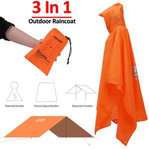 IN 야외 비옷 오토바이 텐트 하이킹 슬리브 판초 커버 후드 여행 레인 방수 캠핑