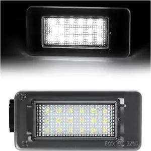 SWPHRT 2PCS 자동차 LED 번호판 라이트 차량 리어 태그 번호 램프 키트 어셈블리 교체 액세서리 로그