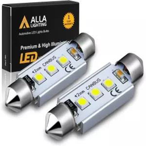 알라 조명 41mm/42mm 578 211-2 212-2 LED 페스툰 전구 6000K 제논 화이트 CAN-버스 내부 돔 지도 트렁크