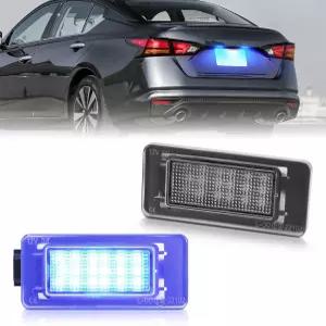 2019년형 블루 LED 번호판 조명 닛산 알티마 센트라 베르사 로그 씰 개스킷 액세서리가 포함된 리어 태그