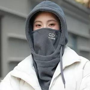 겨울 방한 폴라폴리스 마스크 후드 워머 겨울 방한 폴라폴리스 후드 고정