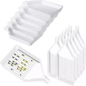 11PCS 플라스틱 다이아몬드 페인팅 트레이 3.8 x 2.2 인치 비드 분류 라인스톤 정리함 액세서리 및 DIY