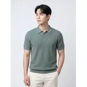 BY파크랜드 오스틴리드민트 솔리드 반팔 티에리넥-A2WN2411070A 409523
