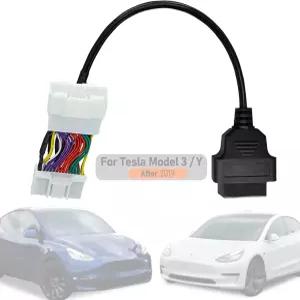 Tesla Model 3/Y용 VZG OBD2 어댑터 케이블 26핀 대 진단 커넥터 3용 자동차 2019-현재 모델 차량용 X431