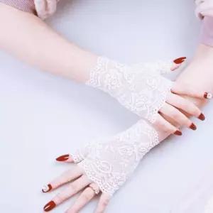 여성용 레이스 망사 반장갑 팔토시 숏 M11860 팔토시 운전토시 여성쿨토시 레이스팔토시