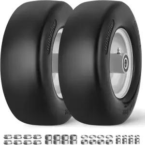 RONPOW 13x5.00-6 플랫 프리 잔디깎이 타이어 및 휠 제로 턴 13x5x6 솔리드 프론트 500Lbs 하중 3/4인치