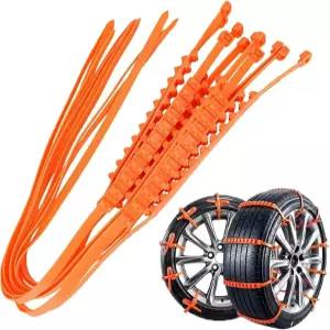 10 PCS 재사용 가능한 스노우 체인 픽업 트럭 및 SUV용 겨울 타이어 휠 휴대용 케이블