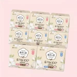 좋은느낌 도톰안심 유기농 순면커버 맥시 슬림 생리대 중형 X 8팩 유기농순면커버 맥시슬림 4605024