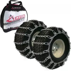 심플함과 MTD 잔디 깎는 기계 야드 트랙터를 위한 2개의 링크 타이어 체인 22x10x8의 ROP 샵 쌍