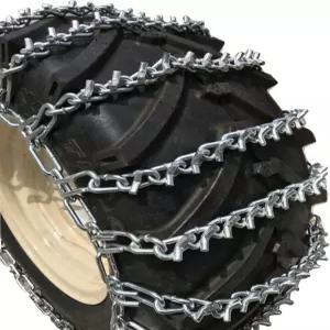 TireChain.com 23-10.50-12 V-바 2-링크 타이어 체인 - 잔디 트랙터 및 장비용 대형 얼음 트랙션