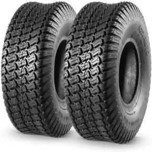 MaxAuto15x6.00-6 잔디 깎는 기계 타이어 15x6-6 전면 및 정원용 트랙터 골프 카트용 튜브리스 4겹