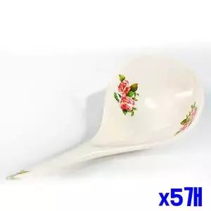 [골드스마일]멜라민 x5개 대형 핑크로즈 국자 미니국자