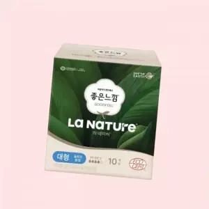 좋은느낌 라네이처 유기농 생리대 울트라슬림 대형 10매 X 1팩 시그니처 울트라 날개 대형10P 4605285